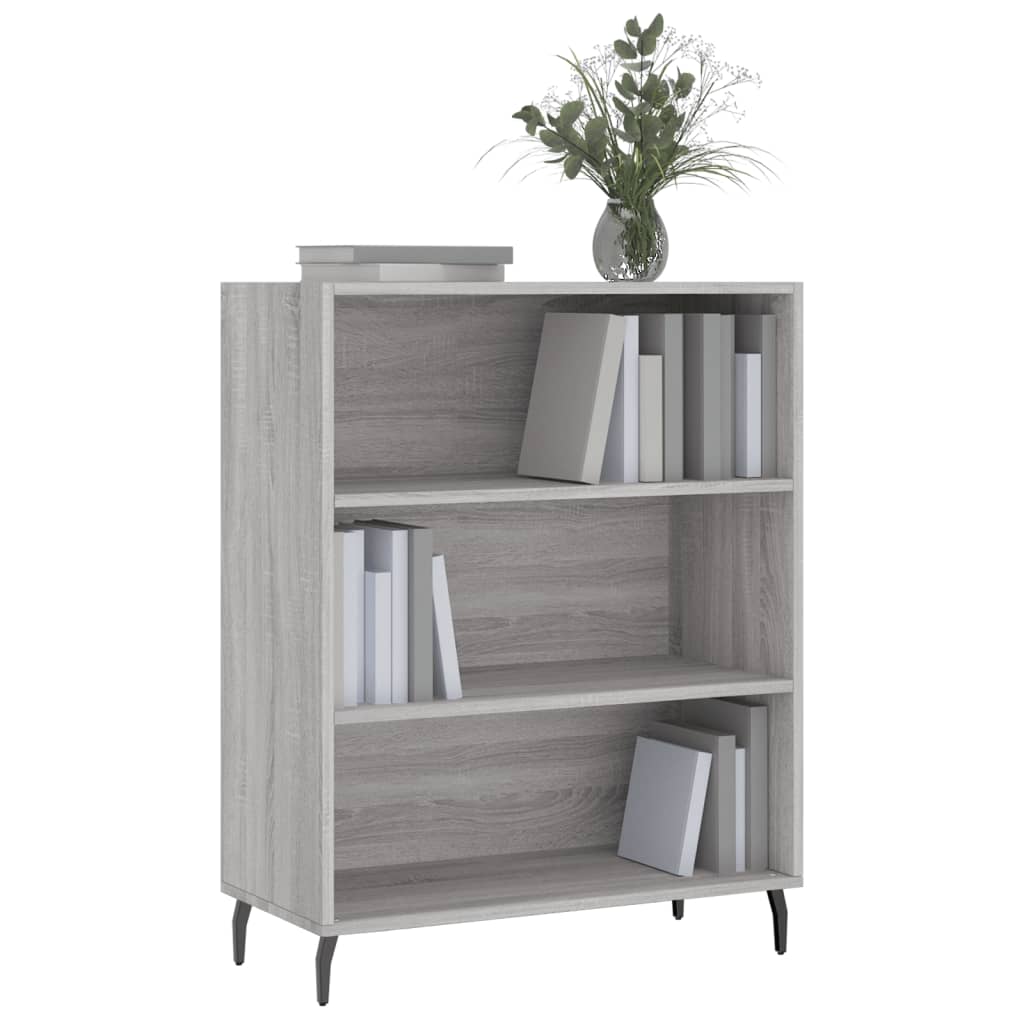 vidaXL Regał szary dąb sonoma, 69,5x32,5x90cm, materiał drewnopochodny