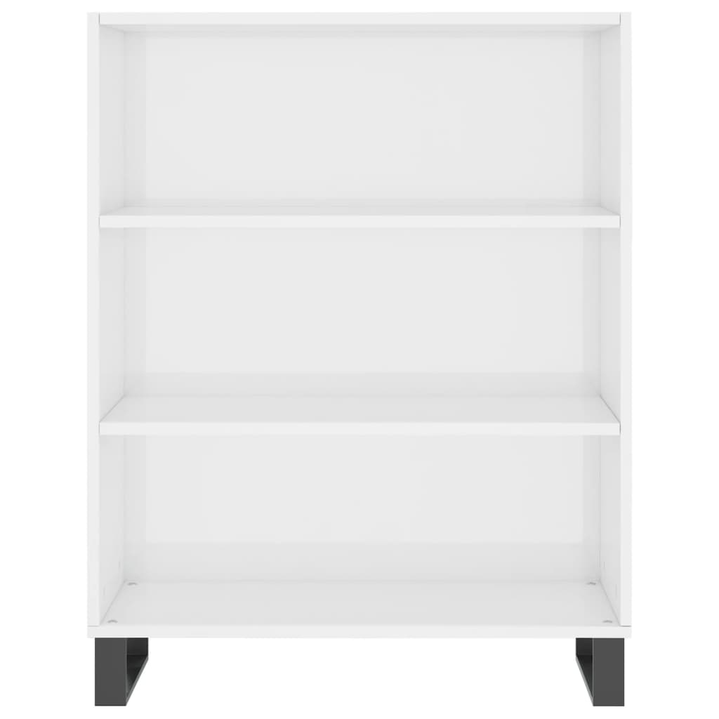 vidaXL Regał, biały, połysk, 69,5x32,5x90 cm, materiał drewnopochodny