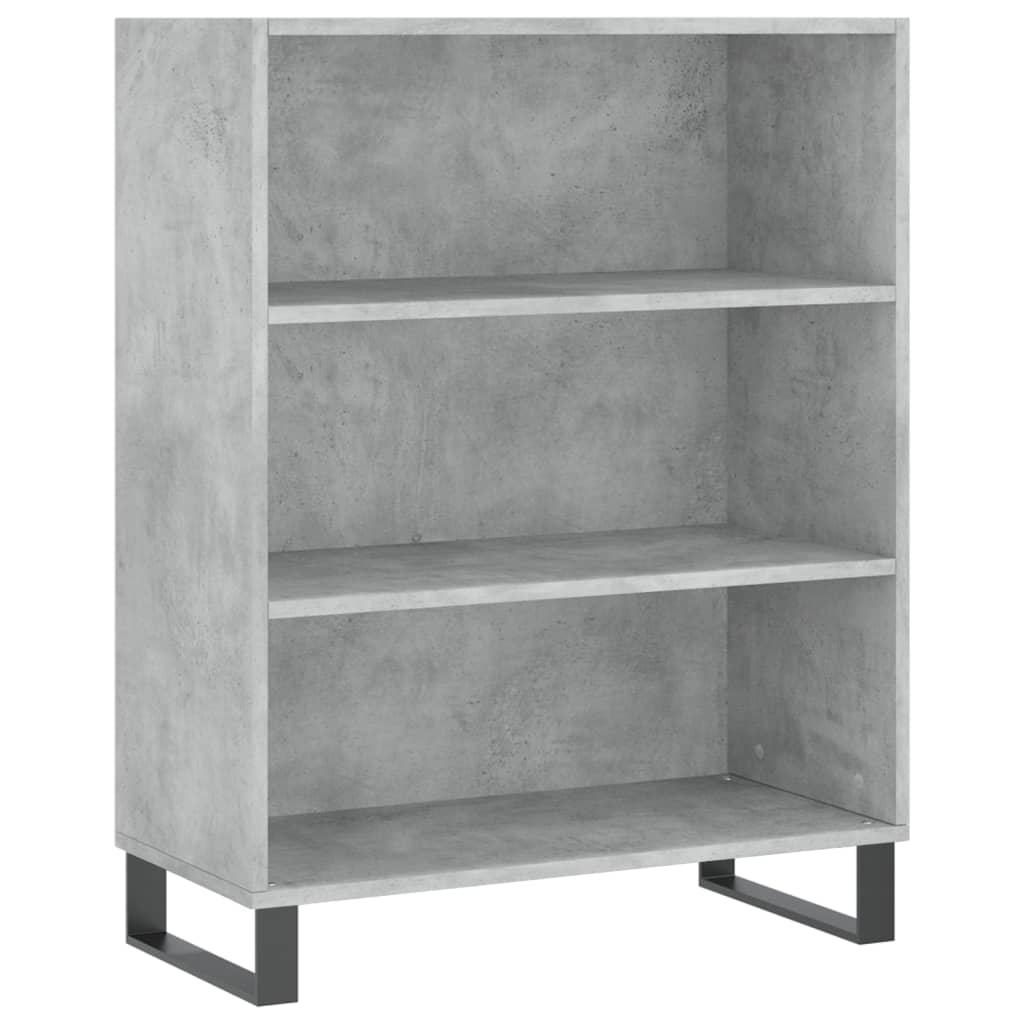 vidaXL Regał, szarość betonu, 69,5x32,5x90 cm, materiał drewnopochodny