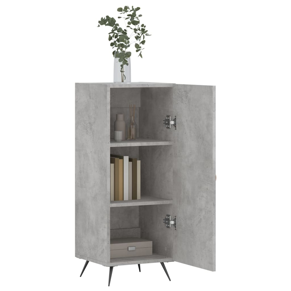vidaXL Szafka, szarość betonu, 34,5x34x90 cm, materiał drewnopochodny