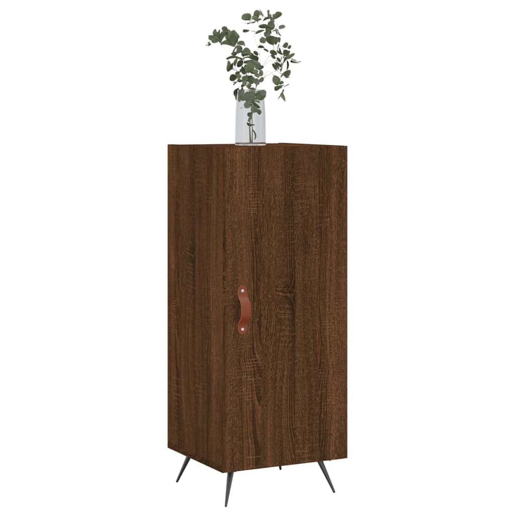 vidaXL Szafka, brązowy dąb, 34,5x34x90 cm, materiał drewnopochodny