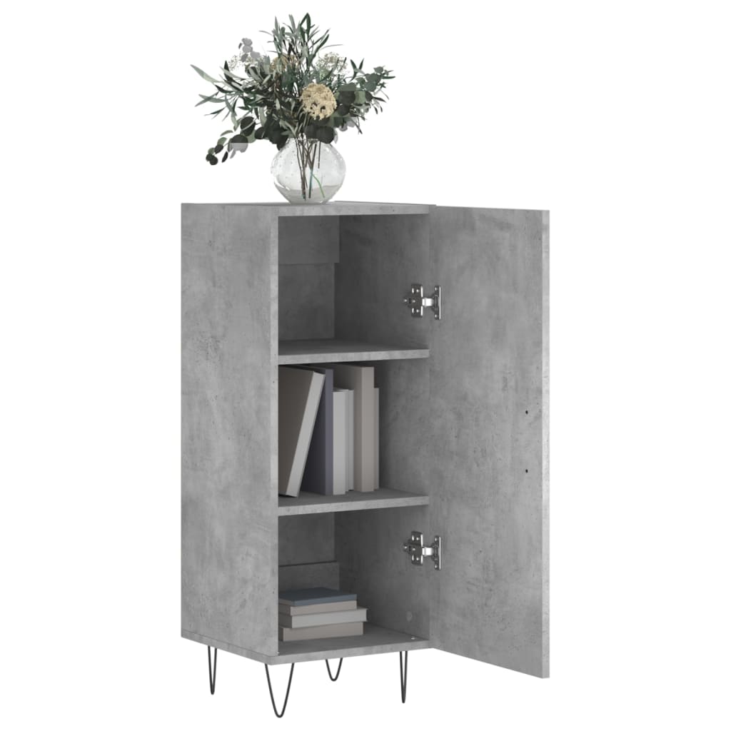 vidaXL Szafka, szarość betonu, 34,5x34x90 cm, materiał drewnopochodny