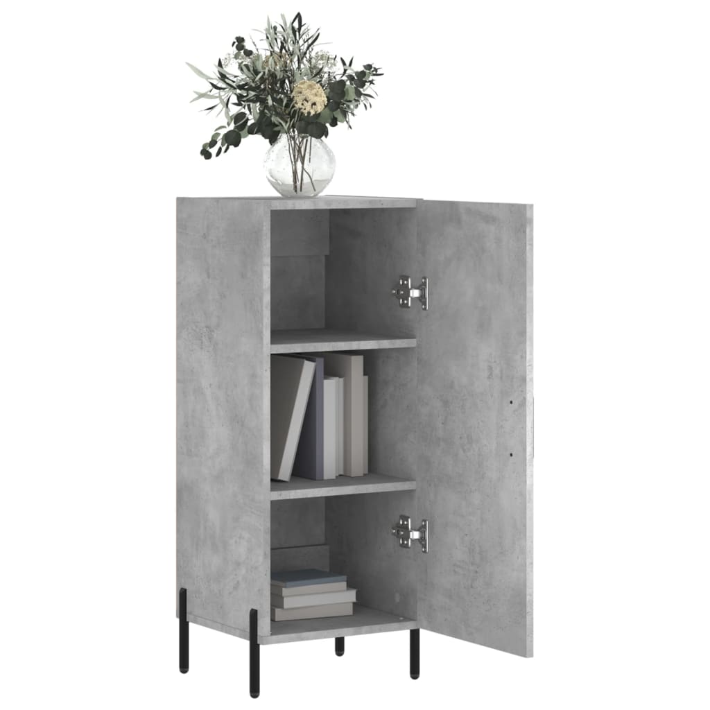 vidaXL Szafka, szarość betonu, 34,5x34x90 cm, materiał drewnopochodny