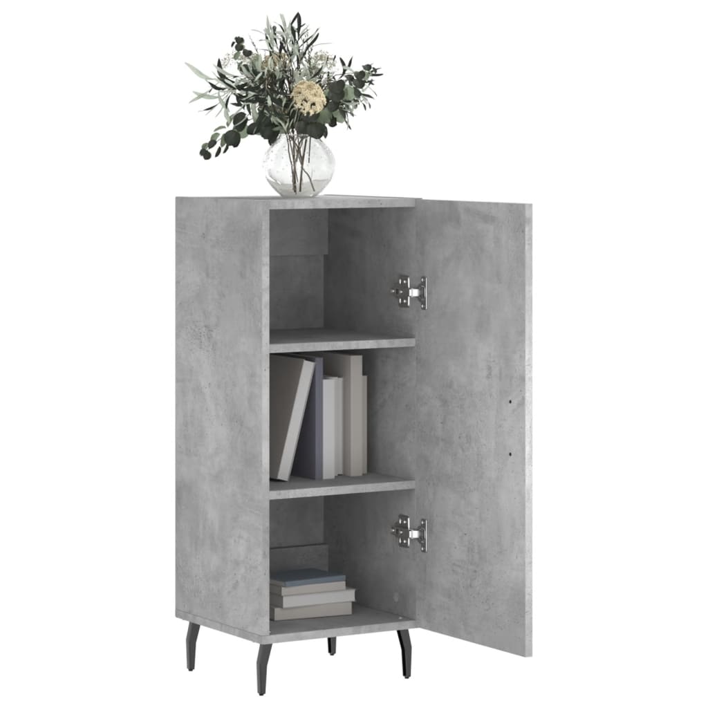 vidaXL Szafka, szarość betonu, 34,5x34x90 cm, materiał drewnopochodny