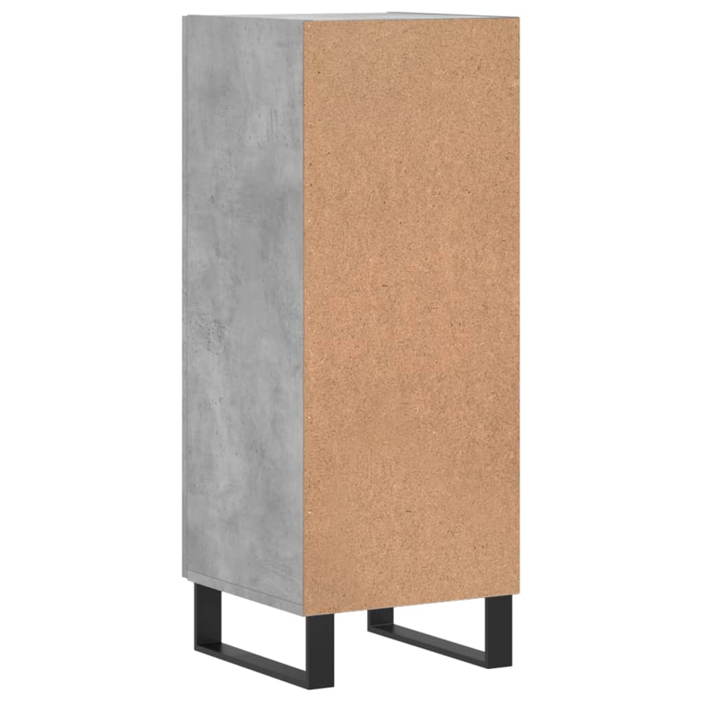 vidaXL Szafka, szarość betonu, 34,5x34x90 cm, materiał drewnopochodny