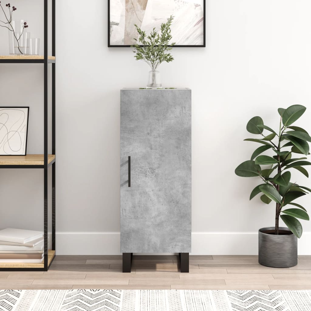 vidaXL Szafka, szarość betonu, 34,5x34x90 cm, materiał drewnopochodny