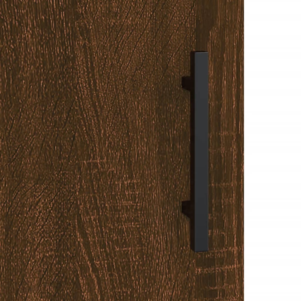 vidaXL Szafka, brązowy dąb, 34,5x34x90 cm, materiał drewnopochodny