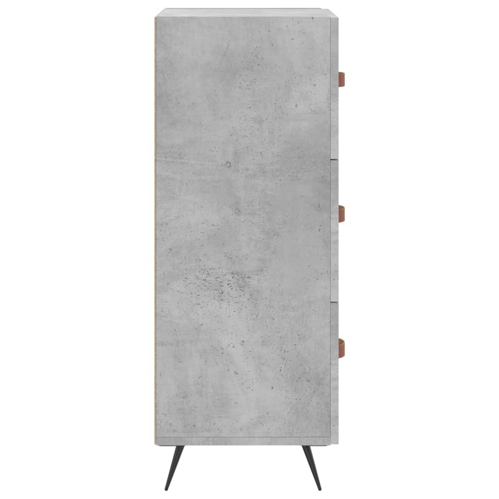 vidaXL Szafka, szarość betonu, 34,5x34x90 cm, materiał drewnopochodny