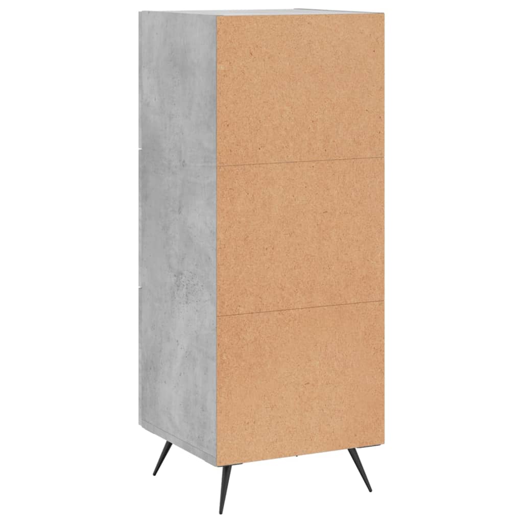 vidaXL Szafka, szarość betonu, 34,5x34x90 cm, materiał drewnopochodny