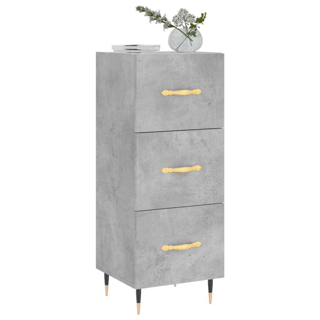 vidaXL Szafka, szarość betonu, 34,5x34x90 cm, materiał drewnopochodny