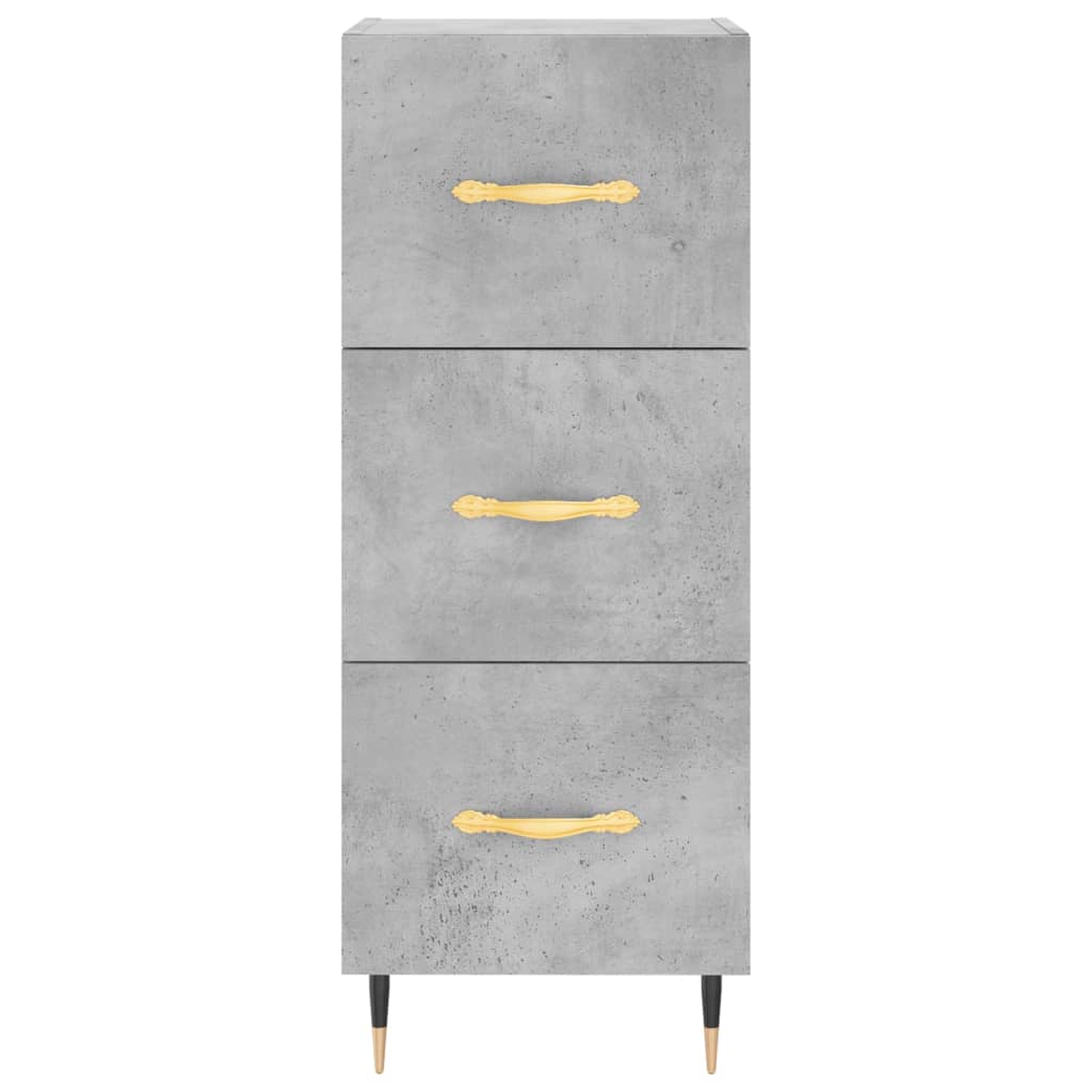 vidaXL Szafka, szarość betonu, 34,5x34x90 cm, materiał drewnopochodny
