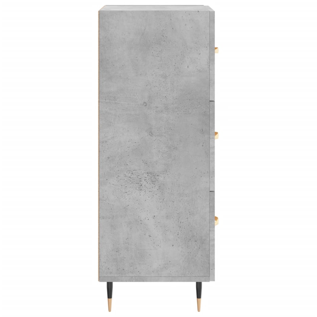 vidaXL Szafka, szarość betonu, 34,5x34x90 cm, materiał drewnopochodny