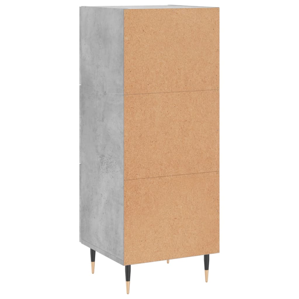 vidaXL Szafka, szarość betonu, 34,5x34x90 cm, materiał drewnopochodny