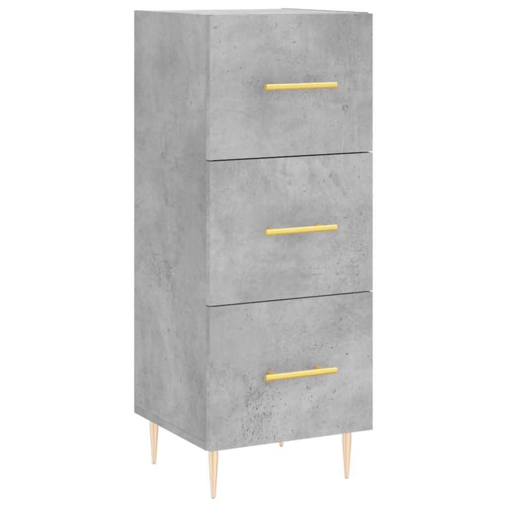 vidaXL Szafka, szarość betonu, 34,5x34x90 cm, materiał drewnopochodny
