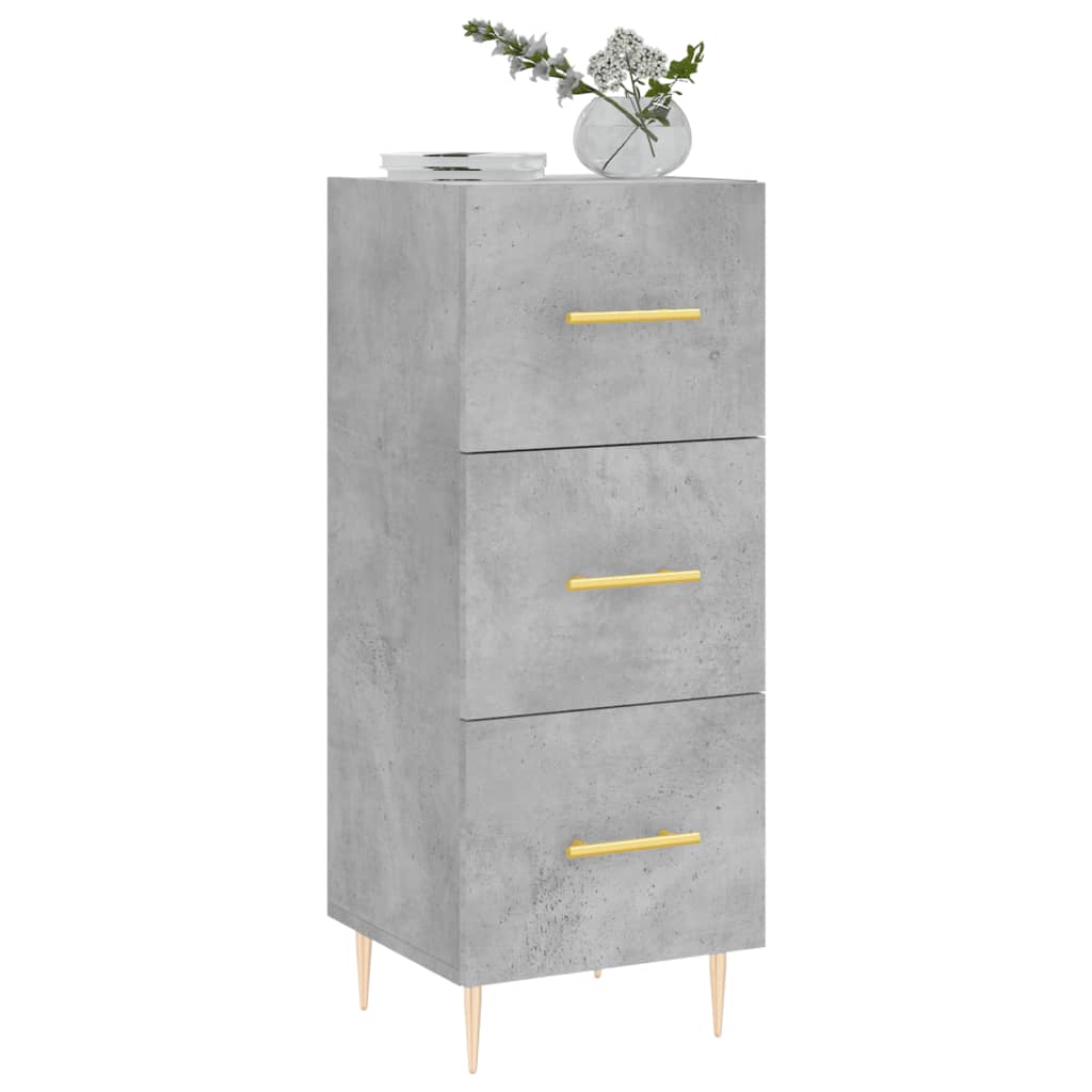 vidaXL Szafka, szarość betonu, 34,5x34x90 cm, materiał drewnopochodny