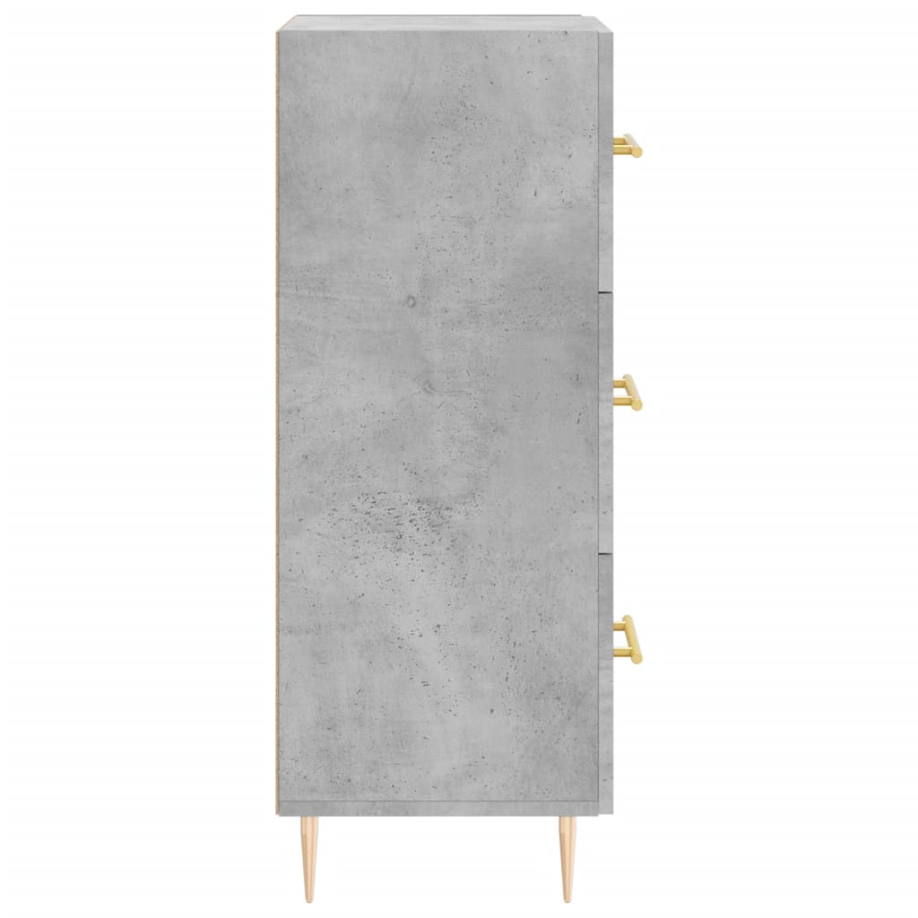 vidaXL Szafka, szarość betonu, 34,5x34x90 cm, materiał drewnopochodny