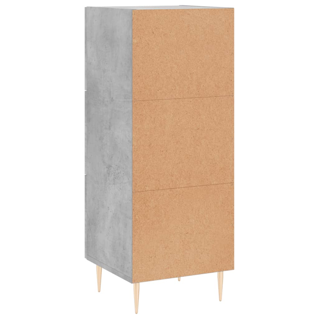 vidaXL Szafka, szarość betonu, 34,5x34x90 cm, materiał drewnopochodny