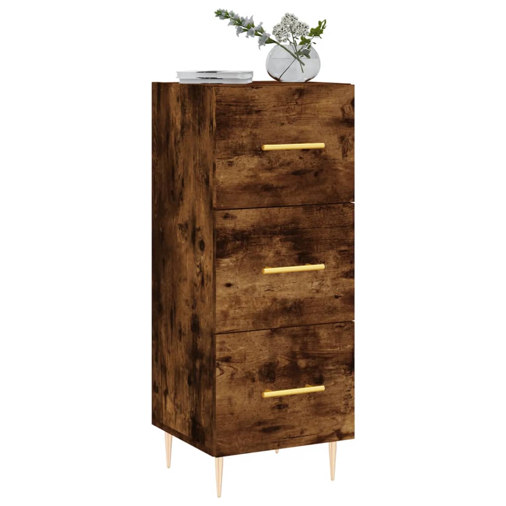 vidaXL Szafka, przydymiony dąb, 34,5x34x90 cm, materiał drewnopochodny