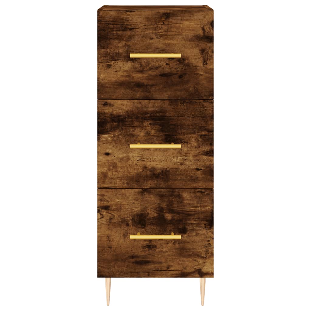 vidaXL Szafka, przydymiony dąb, 34,5x34x90 cm, materiał drewnopochodny