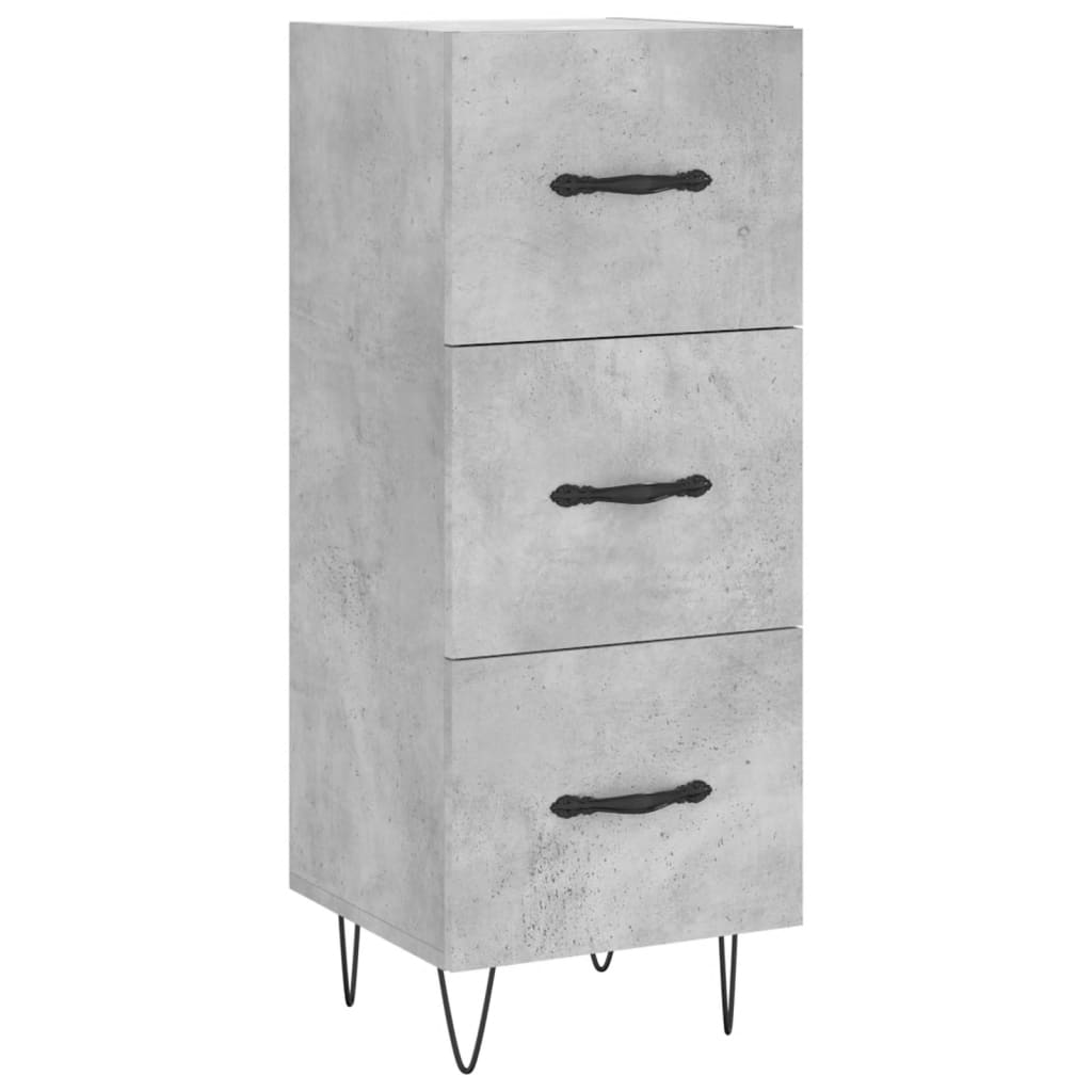 vidaXL Szafka, szarość betonu, 34,5x34x90 cm, materiał drewnopochodny