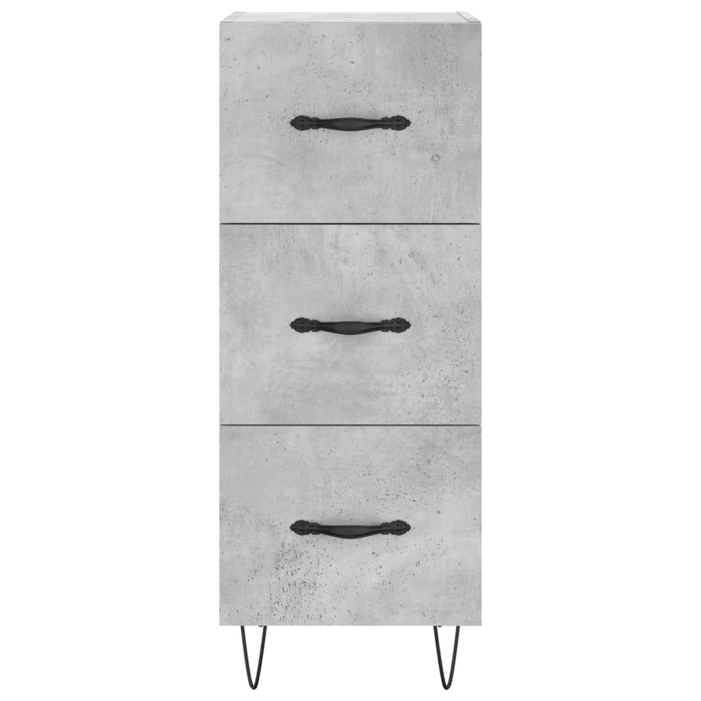vidaXL Szafka, szarość betonu, 34,5x34x90 cm, materiał drewnopochodny