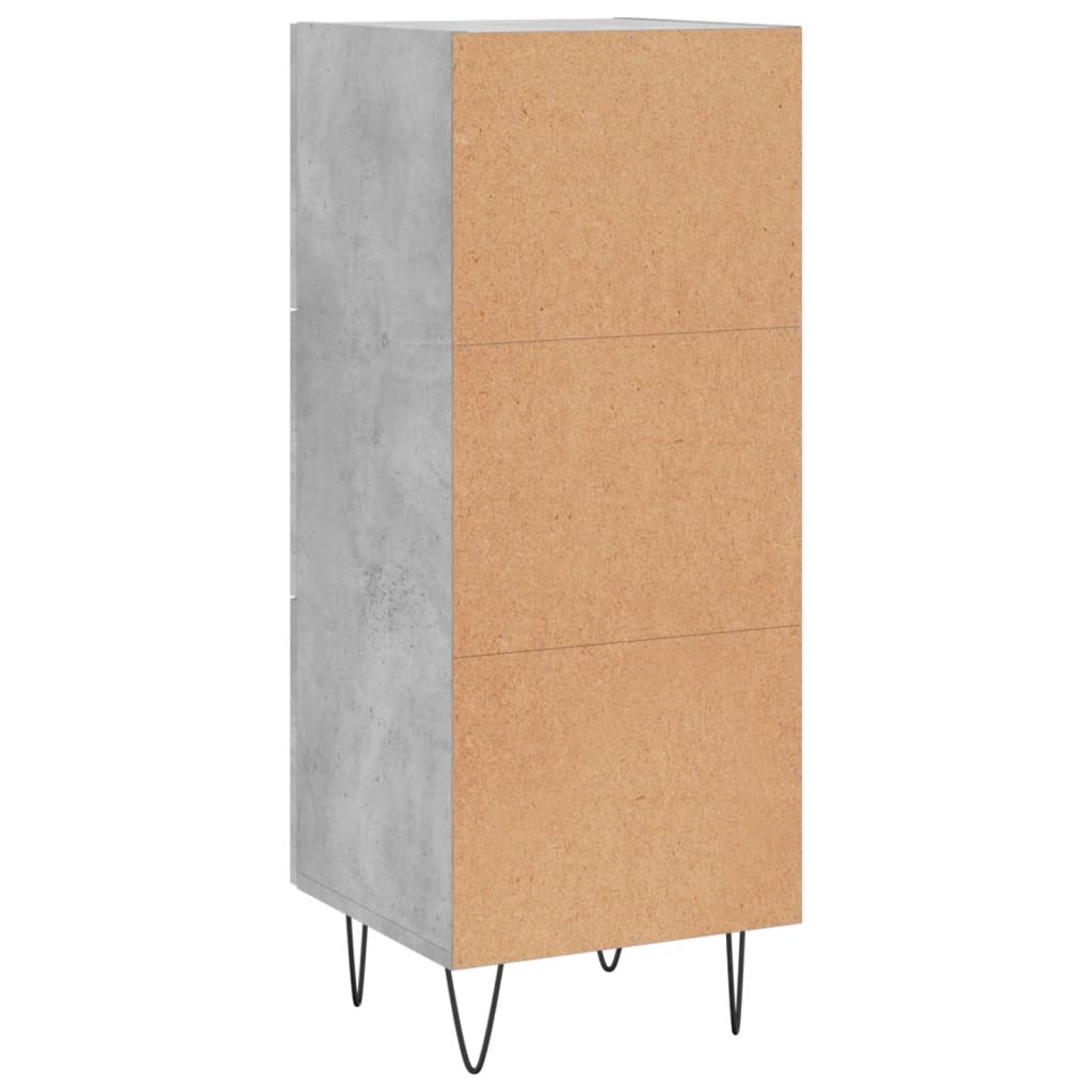 vidaXL Szafka, szarość betonu, 34,5x34x90 cm, materiał drewnopochodny