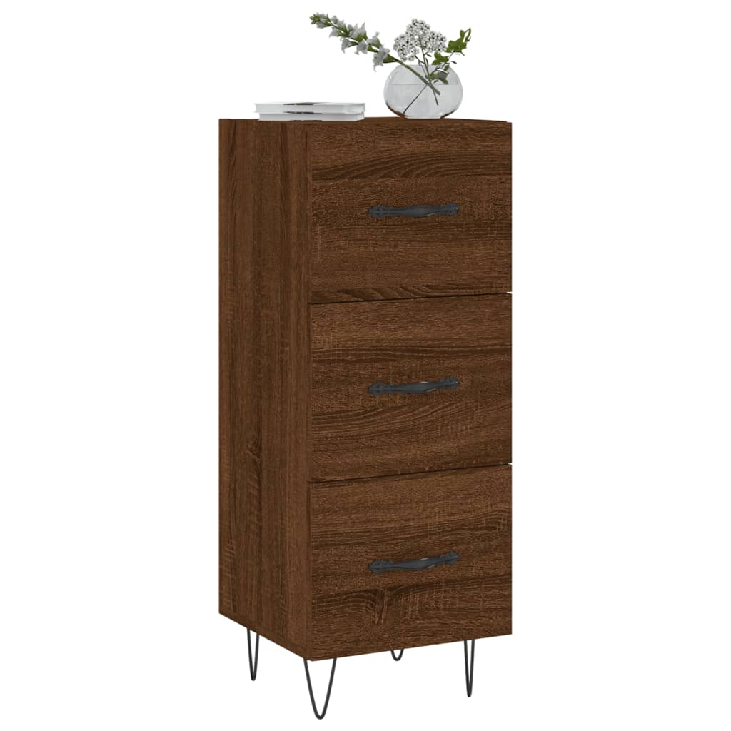 vidaXL Szafka, brązowy dąb, 34,5x34x90 cm, materiał drewnopochodny