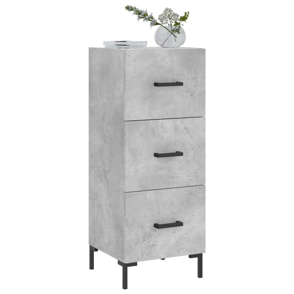 vidaXL Szafka, szarość betonu, 34,5x34x90 cm, materiał drewnopochodny