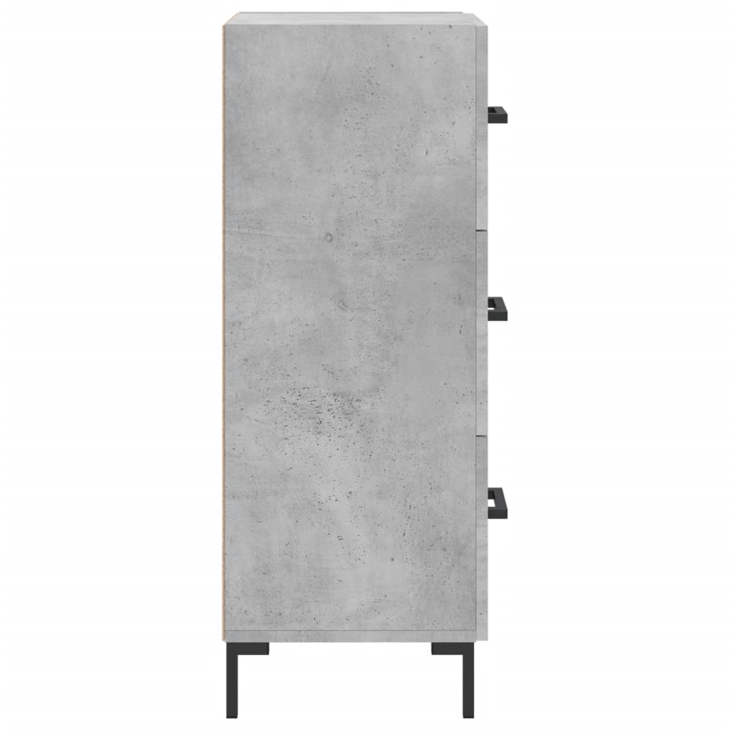 vidaXL Szafka, szarość betonu, 34,5x34x90 cm, materiał drewnopochodny