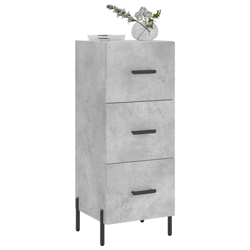 vidaXL Szafka, szarość betonu, 34,5x34x90 cm, materiał drewnopochodny