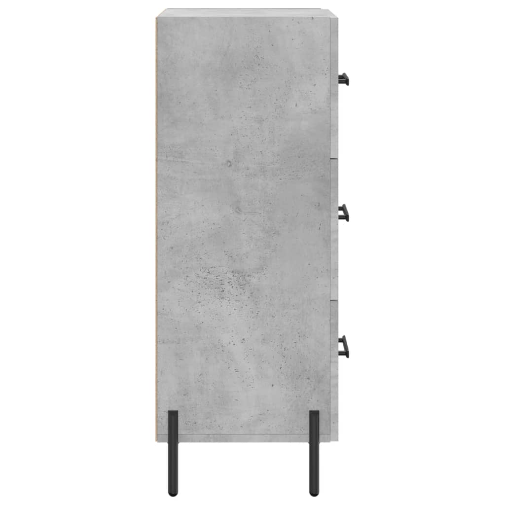 vidaXL Szafka, szarość betonu, 34,5x34x90 cm, materiał drewnopochodny