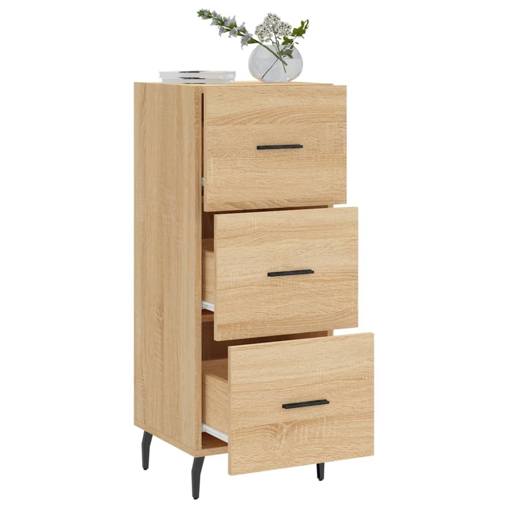 vidaXL Szafka, dąb sonoma, 34,5x34x90 cm, materiał drewnopochodny