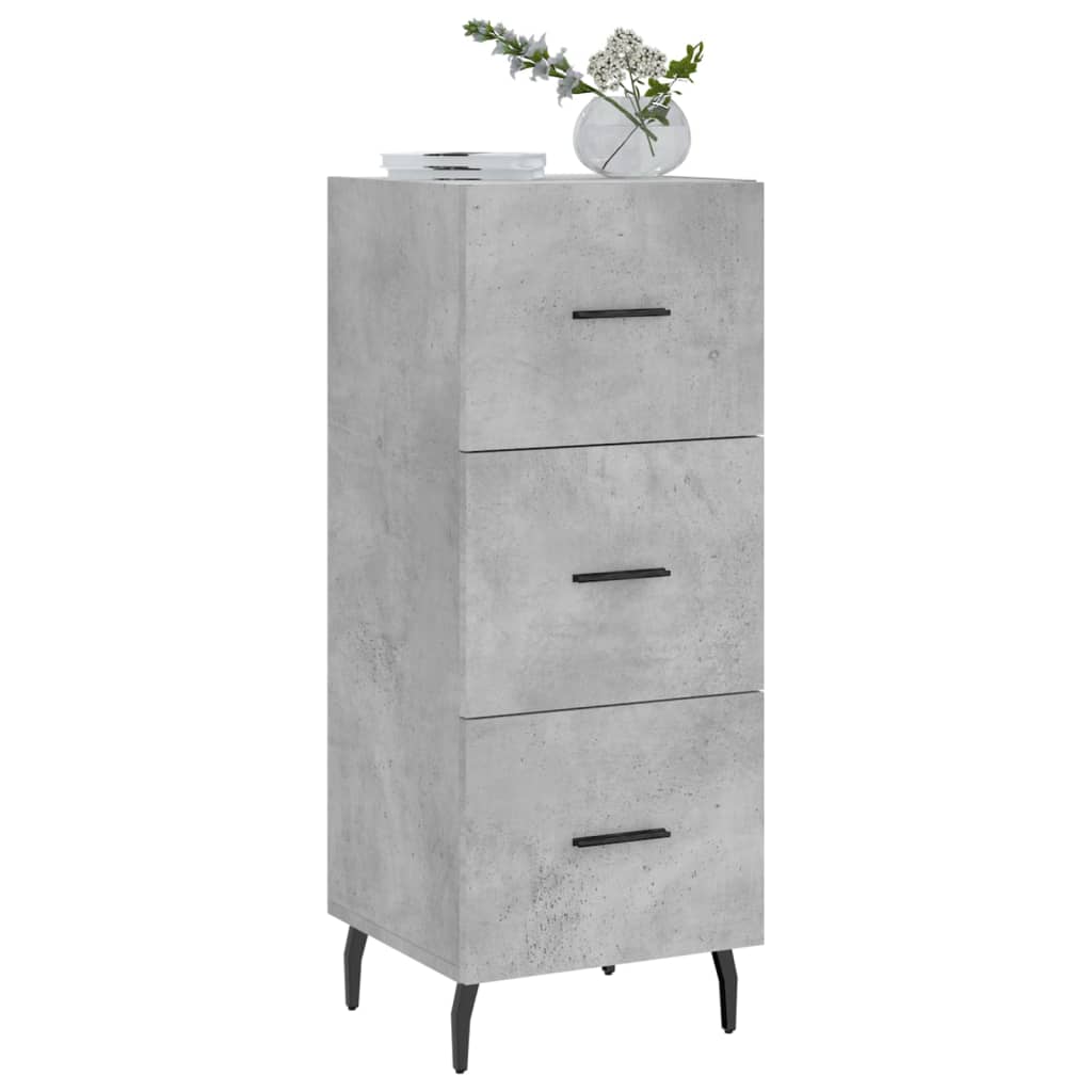 vidaXL Szafka, szarość betonu, 34,5x34x90 cm, materiał drewnopochodny