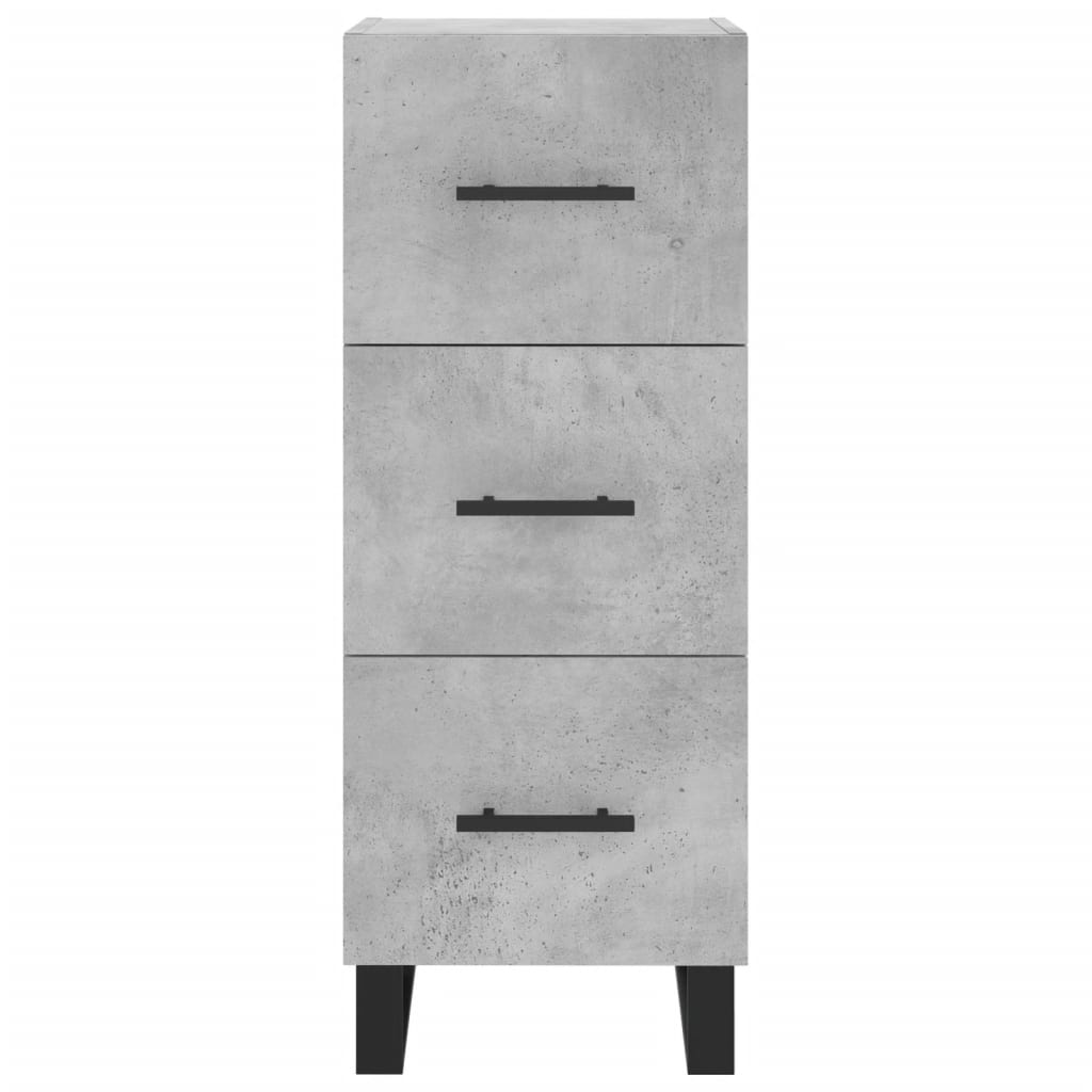 vidaXL Szafka, szarość betonu, 34,5x34x90 cm, materiał drewnopochodny