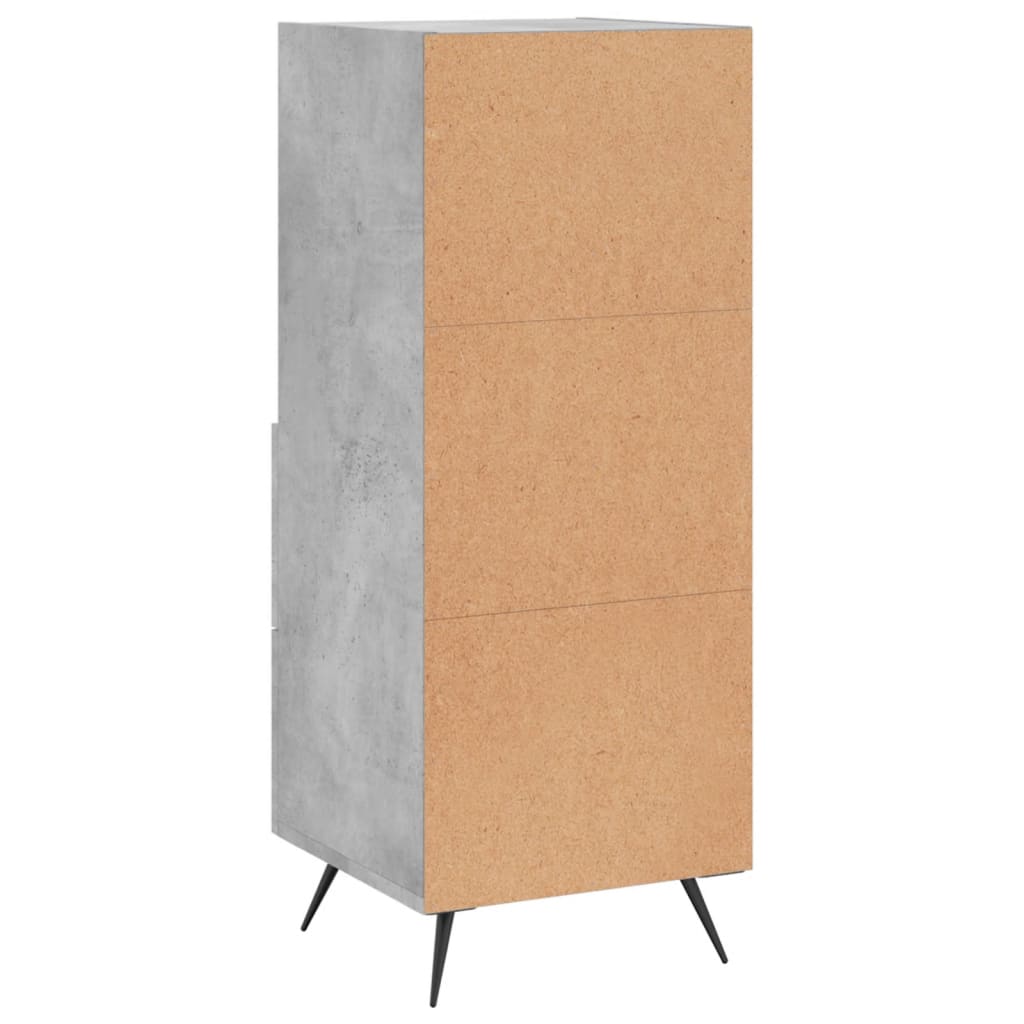 vidaXL Szafka, szarość betonu, 34,5x34x90 cm, materiał drewnopochodny