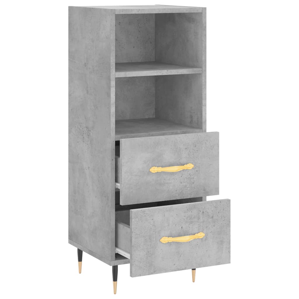 vidaXL Szafka, szarość betonu, 34,5x34x90 cm, materiał drewnopochodny