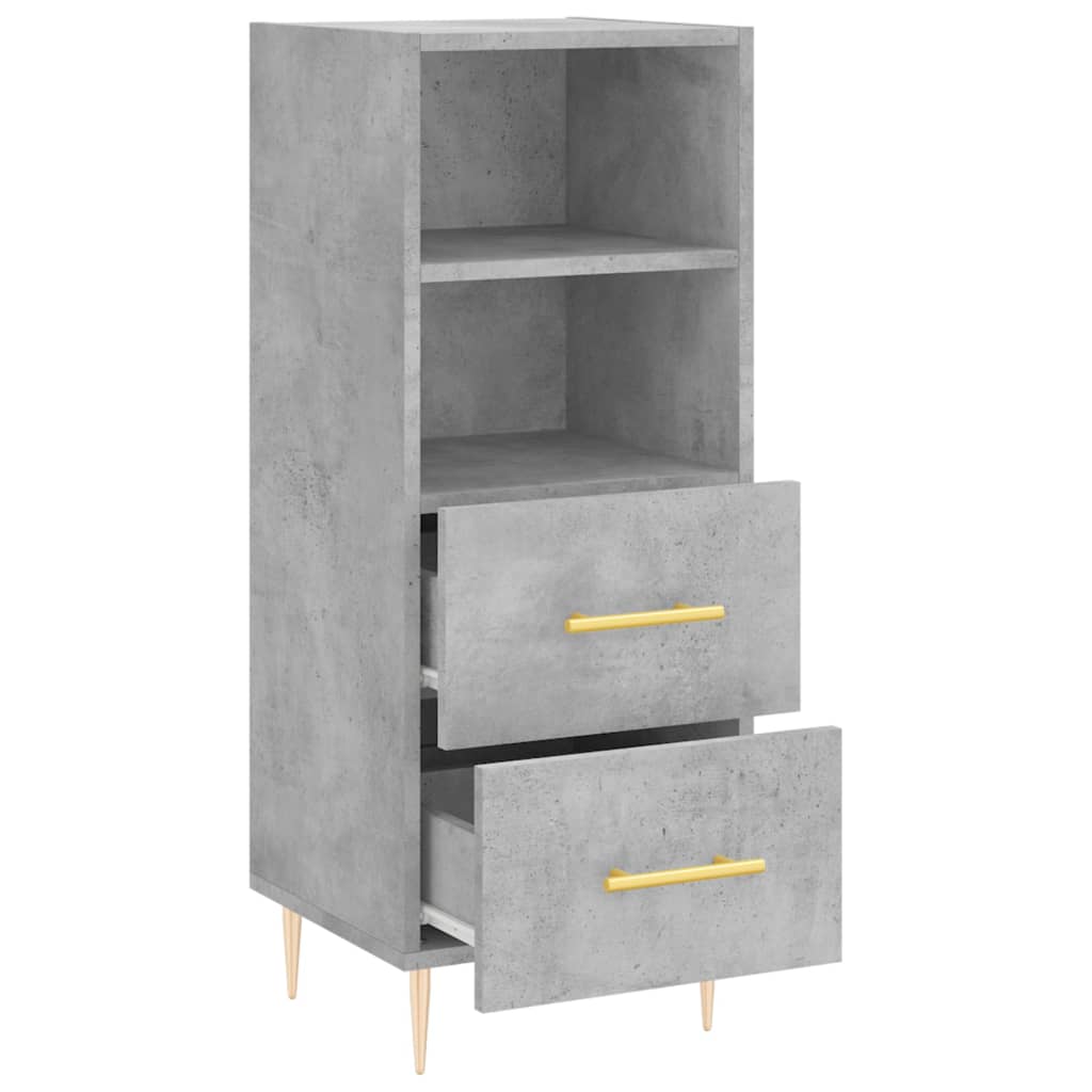 vidaXL Szafka, szarość betonu, 34,5x34x90 cm, materiał drewnopochodny