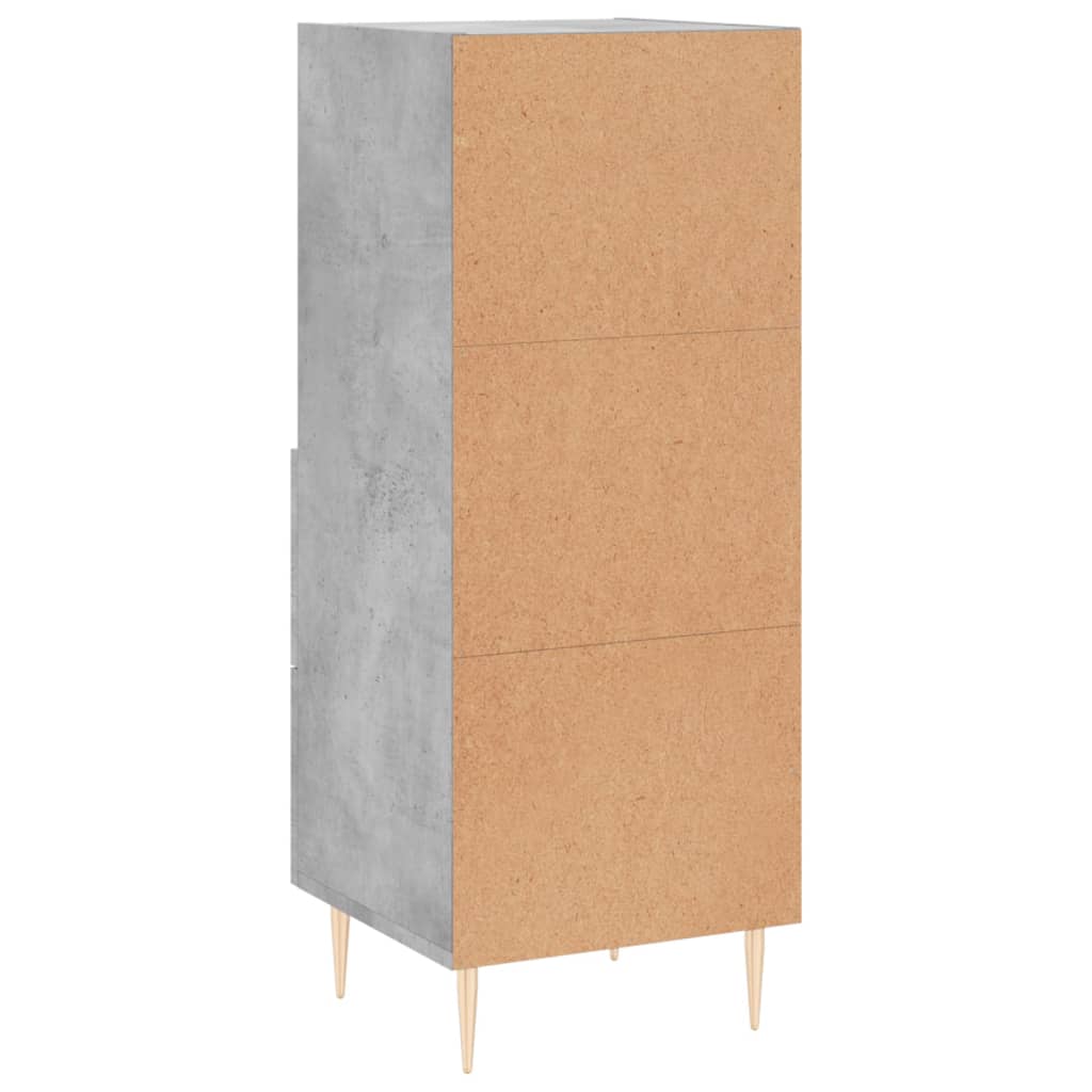 vidaXL Szafka, szarość betonu, 34,5x34x90 cm, materiał drewnopochodny