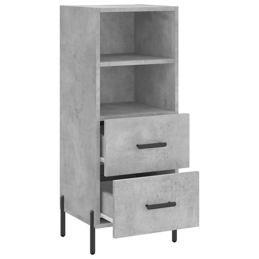 vidaXL Szafka, szarość betonu, 34,5x34x90 cm, materiał drewnopochodny