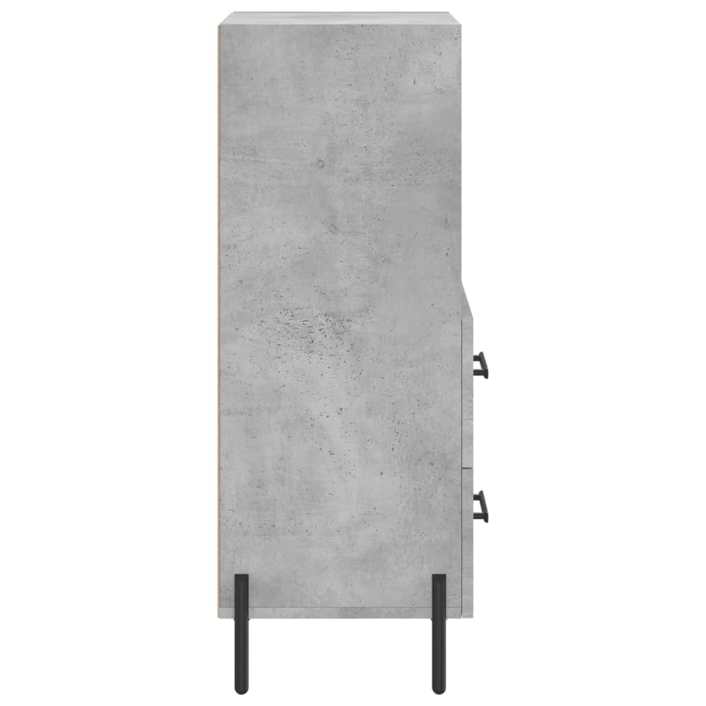 vidaXL Szafka, szarość betonu, 34,5x34x90 cm, materiał drewnopochodny