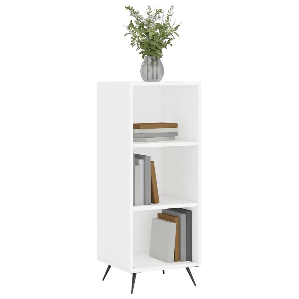 vidaXL Regał, biały, 34,5x32,5x90 cm, materiał drewnopochodny