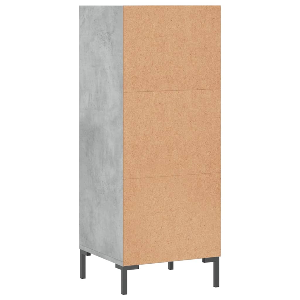 vidaXL Szafka, szarość betonu, 34,5x32,5x90cm, materiał drewnopochodny