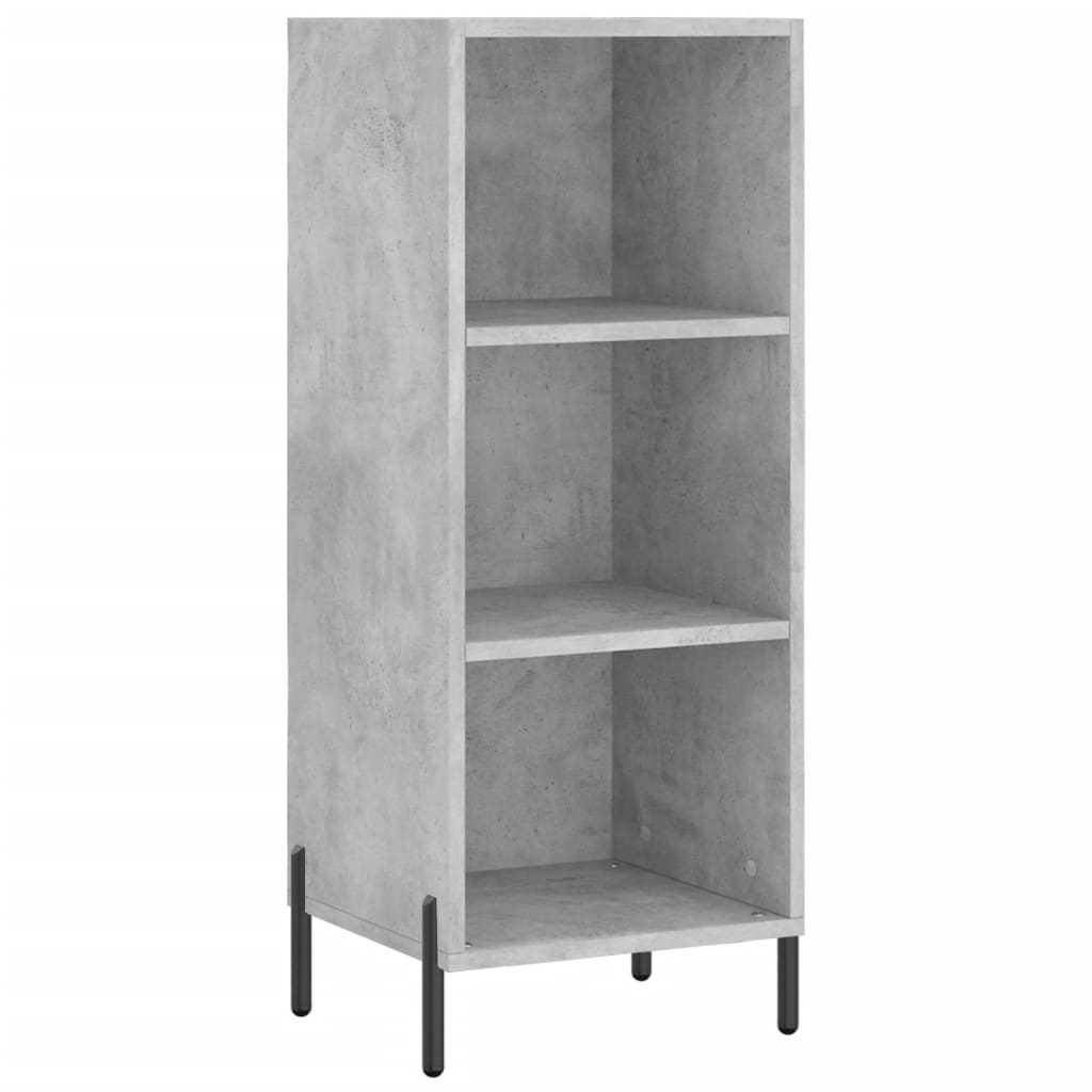 vidaXL Szafka, szarość betonu, 34,5x32,5x90cm, materiał drewnopochodny