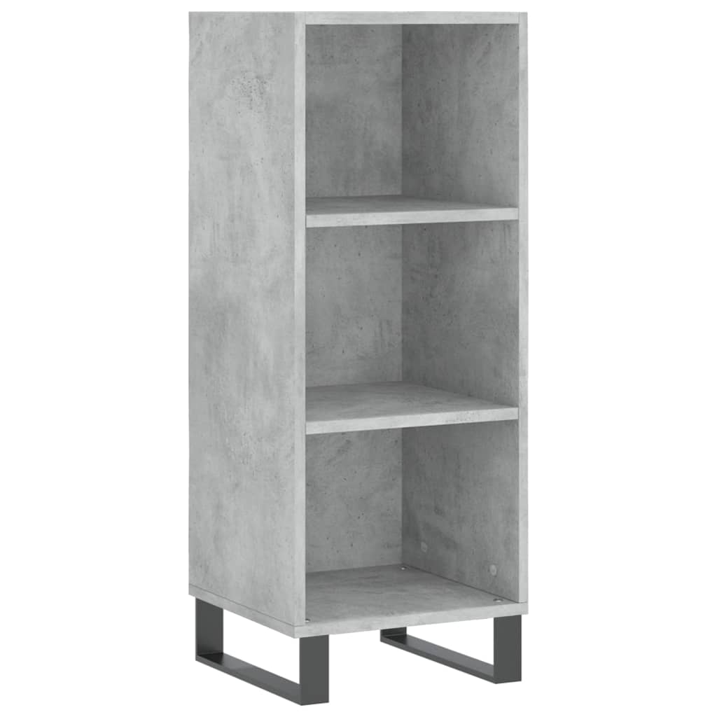 vidaXL Szafka, szarość betonu, 34,5x32,5x90cm, materiał drewnopochodny