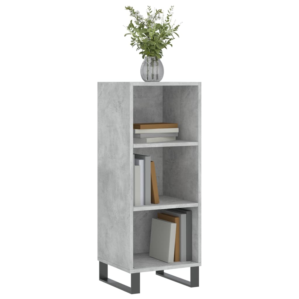 vidaXL Szafka, szarość betonu, 34,5x32,5x90cm, materiał drewnopochodny