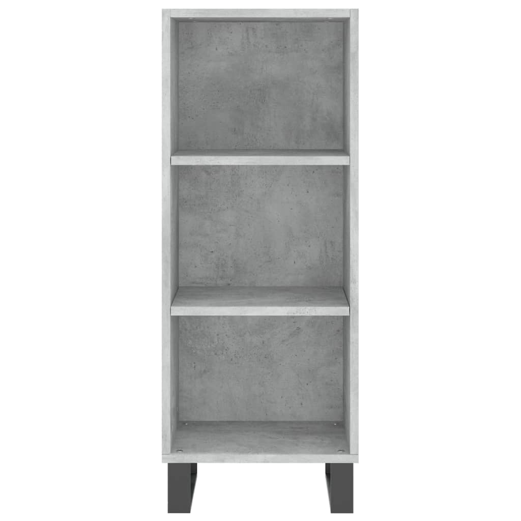 vidaXL Szafka, szarość betonu, 34,5x32,5x90cm, materiał drewnopochodny