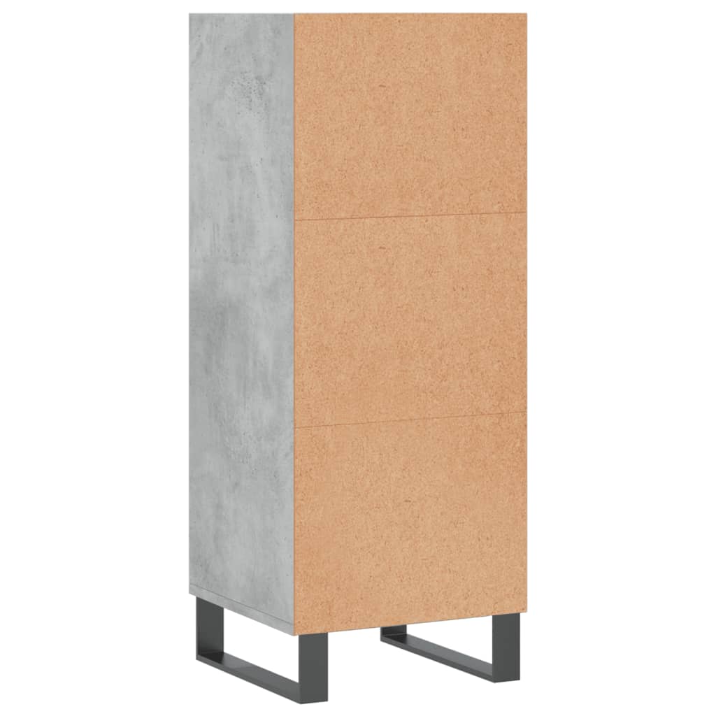 vidaXL Szafka, szarość betonu, 34,5x32,5x90cm, materiał drewnopochodny