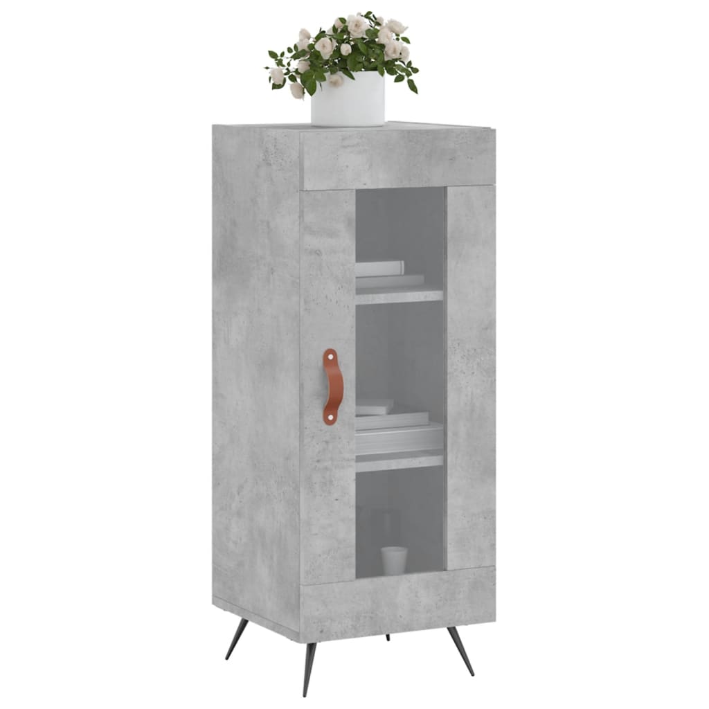 vidaXL Szafka, szarość betonu, 34,5x34x90 cm, materiał drewnopochodny