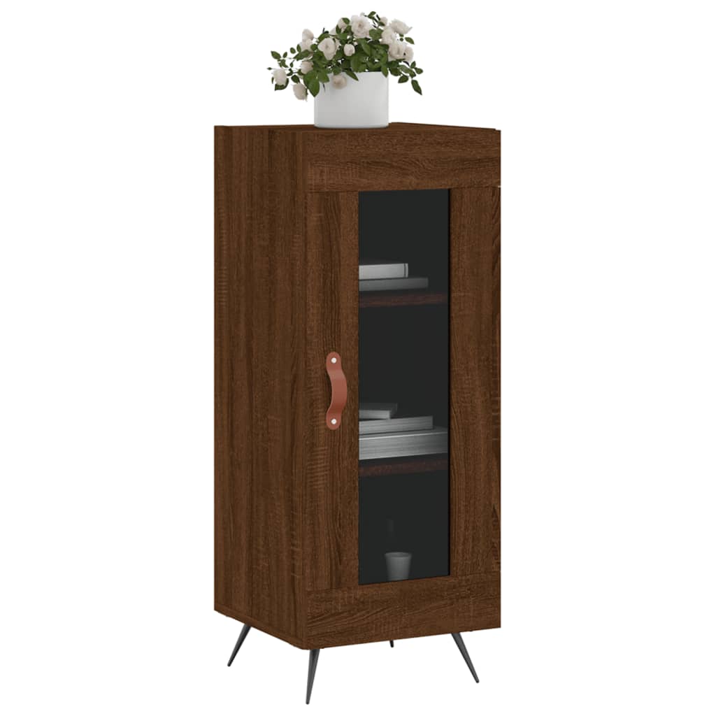 vidaXL Szafka, brązowy dąb, 34,5x34x90 cm, materiał drewnopochodny