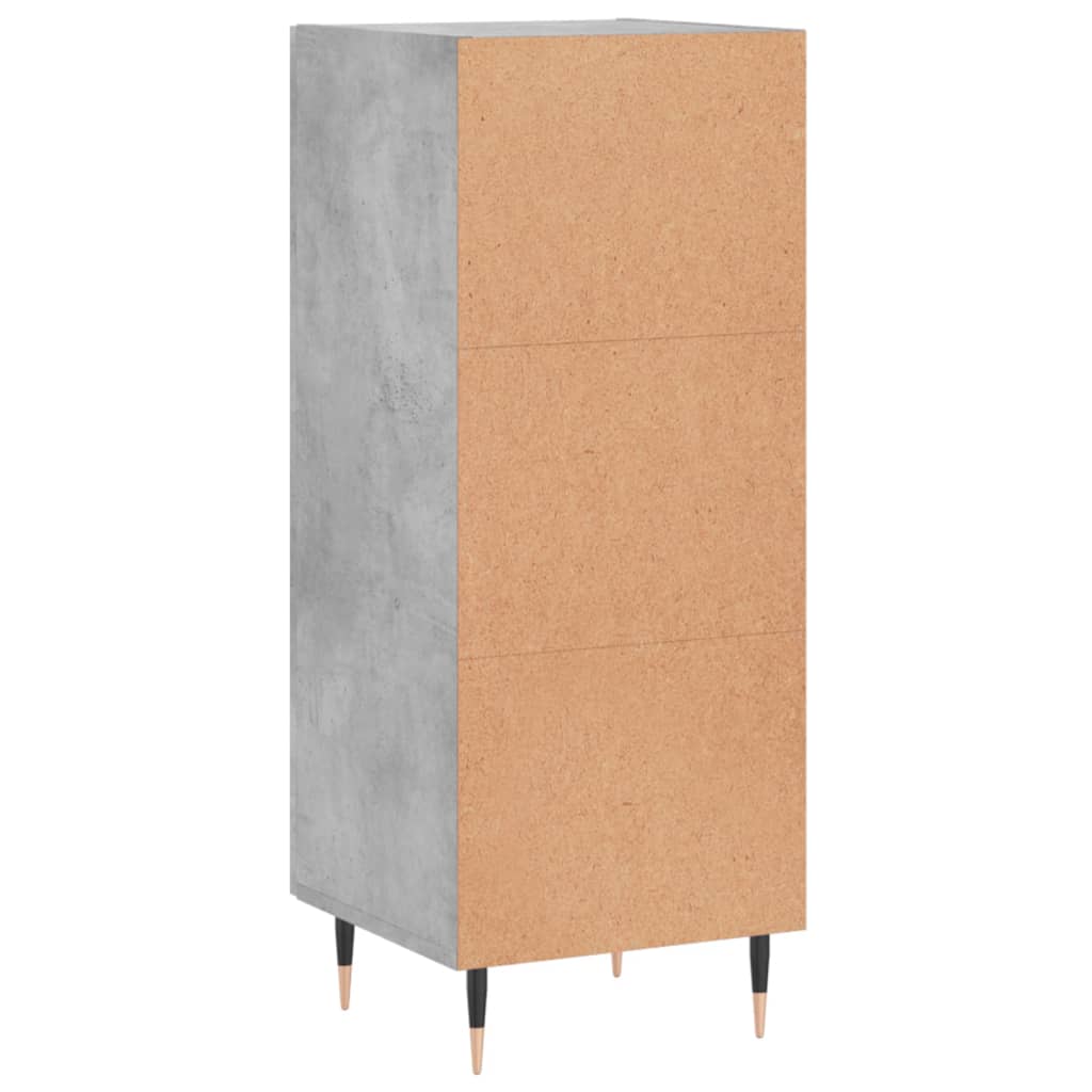 vidaXL Szafka, szarość betonu, 34,5x34x90 cm, materiał drewnopochodny